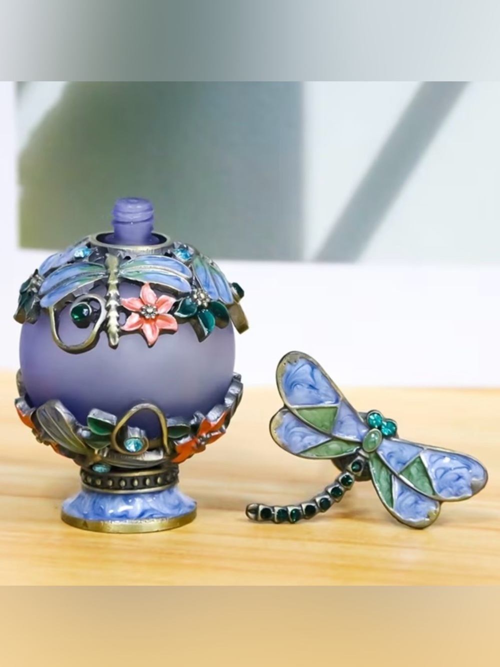 NIB Dragonfly Decorative Miniature Perfume Bottle - Picture 5 of 6